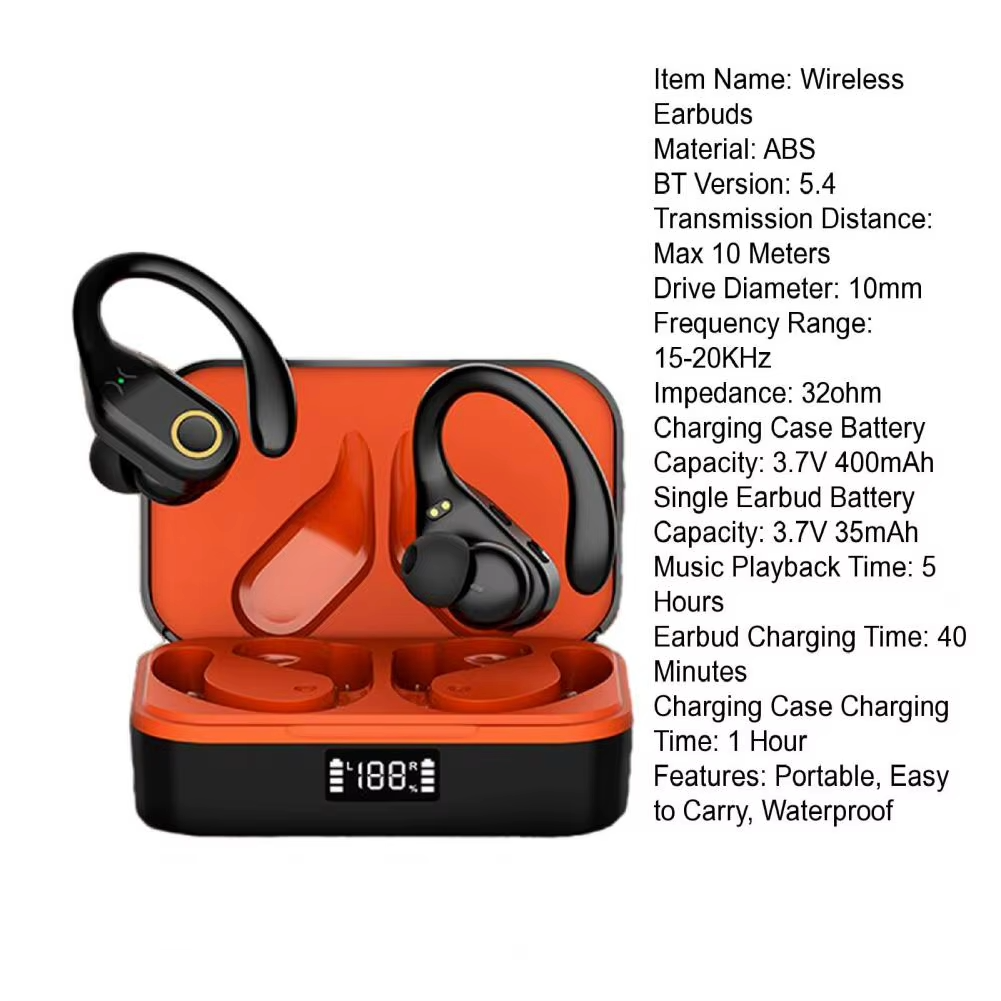 Bluetooth-compatible Wireless Earbuds with Charging Case Intelligent Noise Cancellation Compact Size Portable Low Latency Earpho