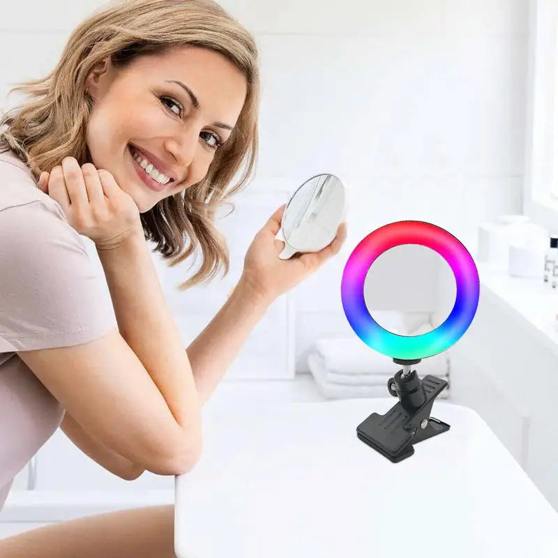 Clip-On Ring Light 4.5-Inch Photography Selfie Light Portable Selfie Phone Light Rotatable Photography Selfie Light With Phone