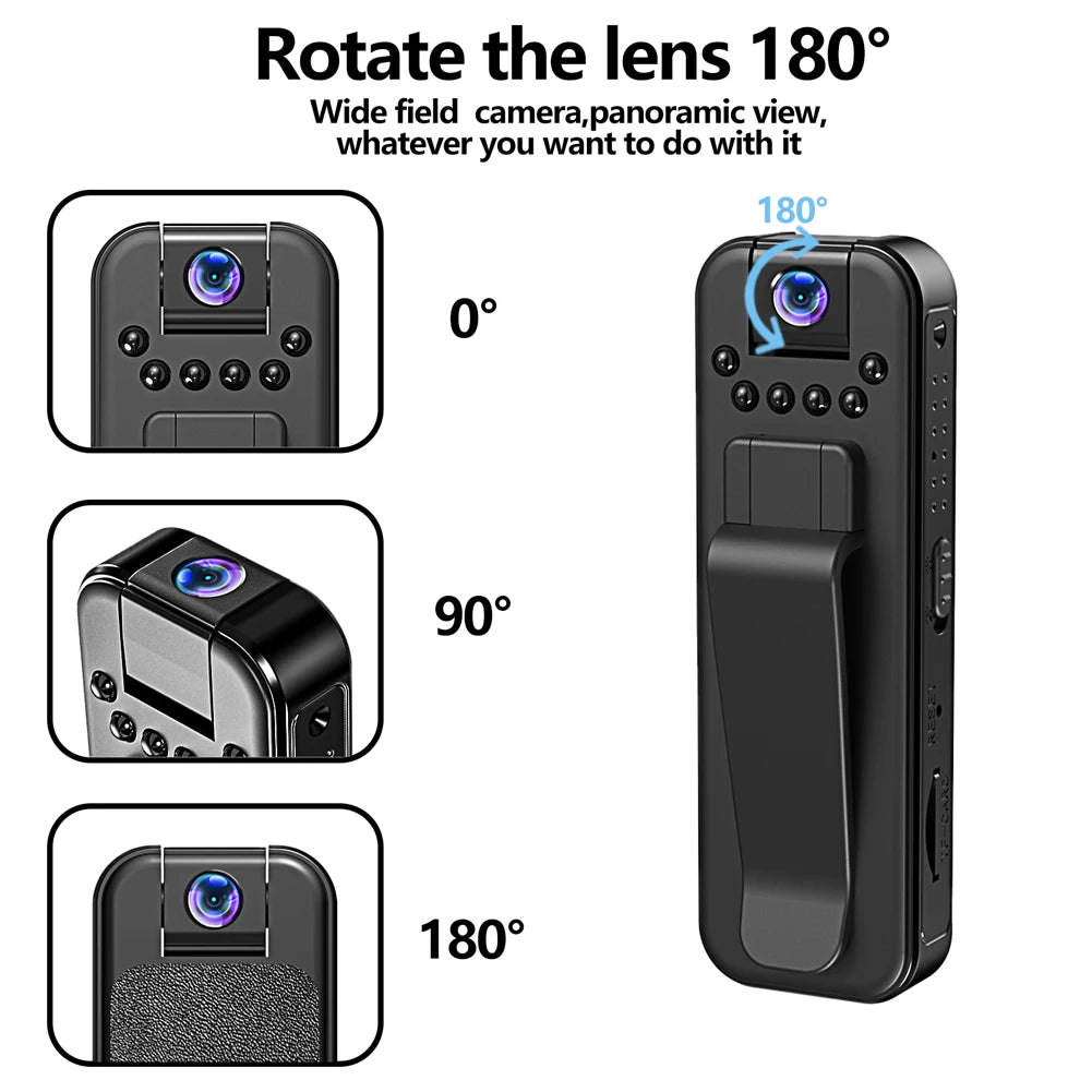 HD 1080P Mini Camera with Motion Detection Infrared Night Vision Perfect for Outdoor Sports and Video Surveillance