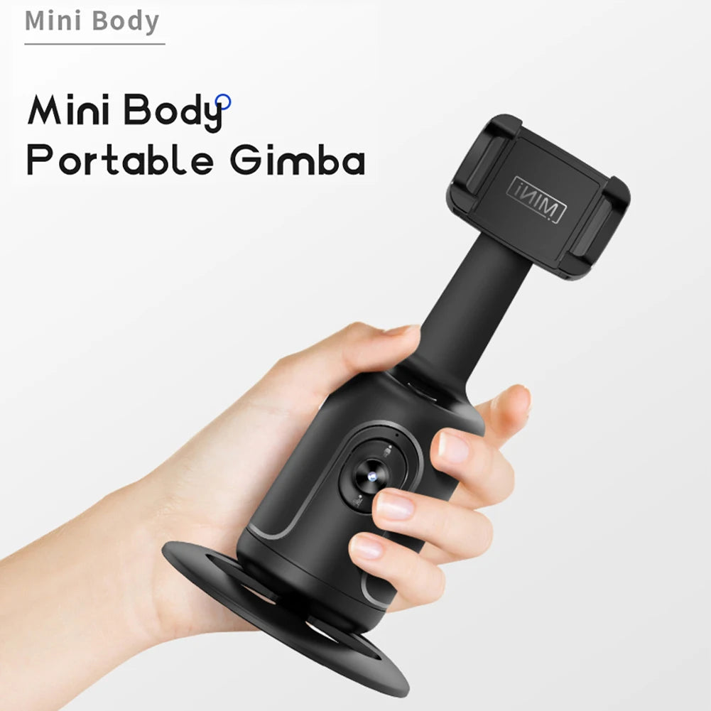 360° AI Smart Tracking Gimbal Stabilizer | Auto Face Recognition & Follow Mode | Handheld Selfie Stick for Smartphones