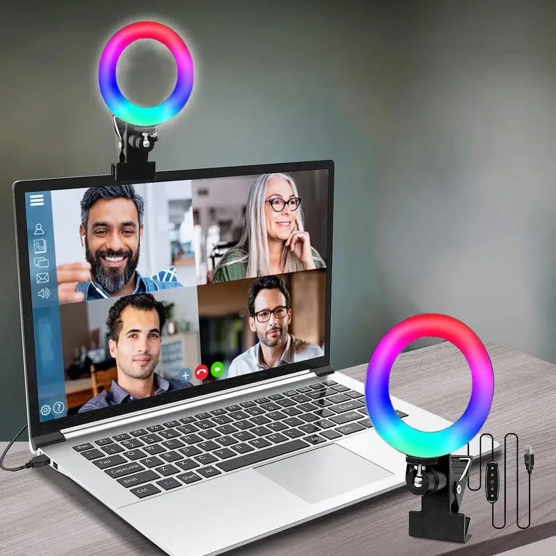 Clip-On Ring Light 4.5-Inch Photography Selfie Light Portable Selfie Phone Light Rotatable Photography Selfie Light With Phone