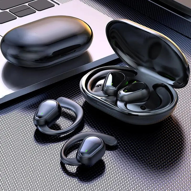 Open-Ear Wireless Headphones – Over-Ear Hooks, LED Display, IPX4 | Sports & Cycling Headset