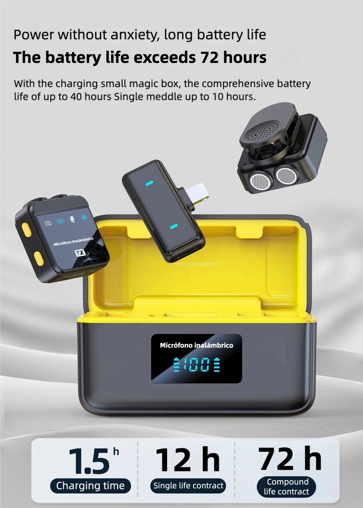 2025 Wireless Lavalier Microphone Noise Reduction Audio Video Recording Microphone For Tiktok Live Broadcast With Charging Box
