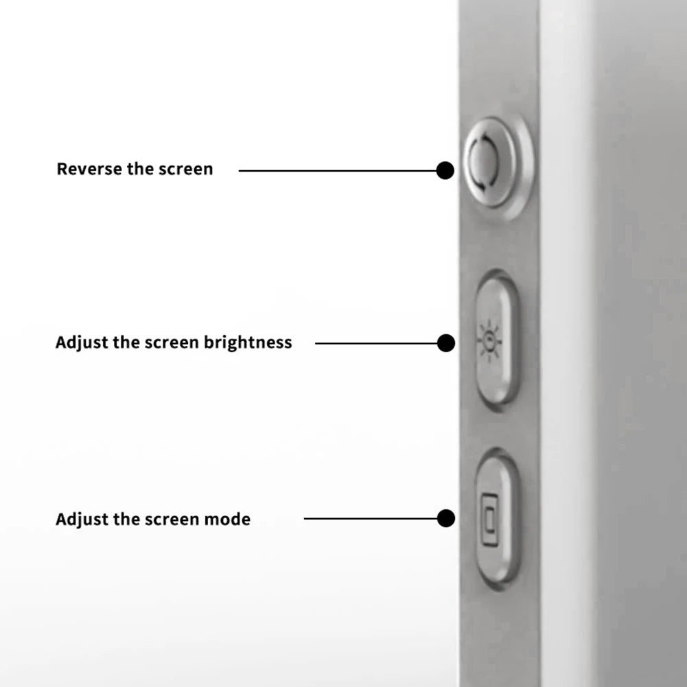 Wireless Monitor Screen Wireless Connection Selfie Monitor Screen Lightweight Magnetic Mount Back Screen for Vlog Live Stream