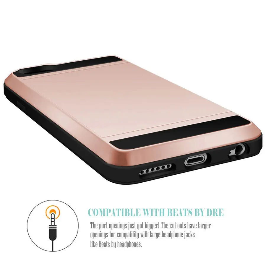 Hybrid Armor Case for iPhone 14 13 Pro Max Wallet Case Card Holder Shockproof Rubber Bumper Cover for iPhone 14 Plus Case