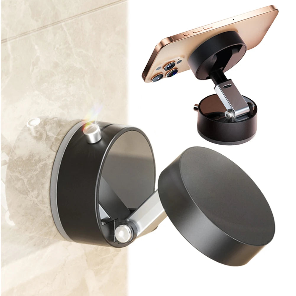 Foldable Magnetic Vacuum Car Phone Holder 360° Adjustable Double Side Suction Cup Car Navigation Bracket for iPhone 16 15 Xiaomi