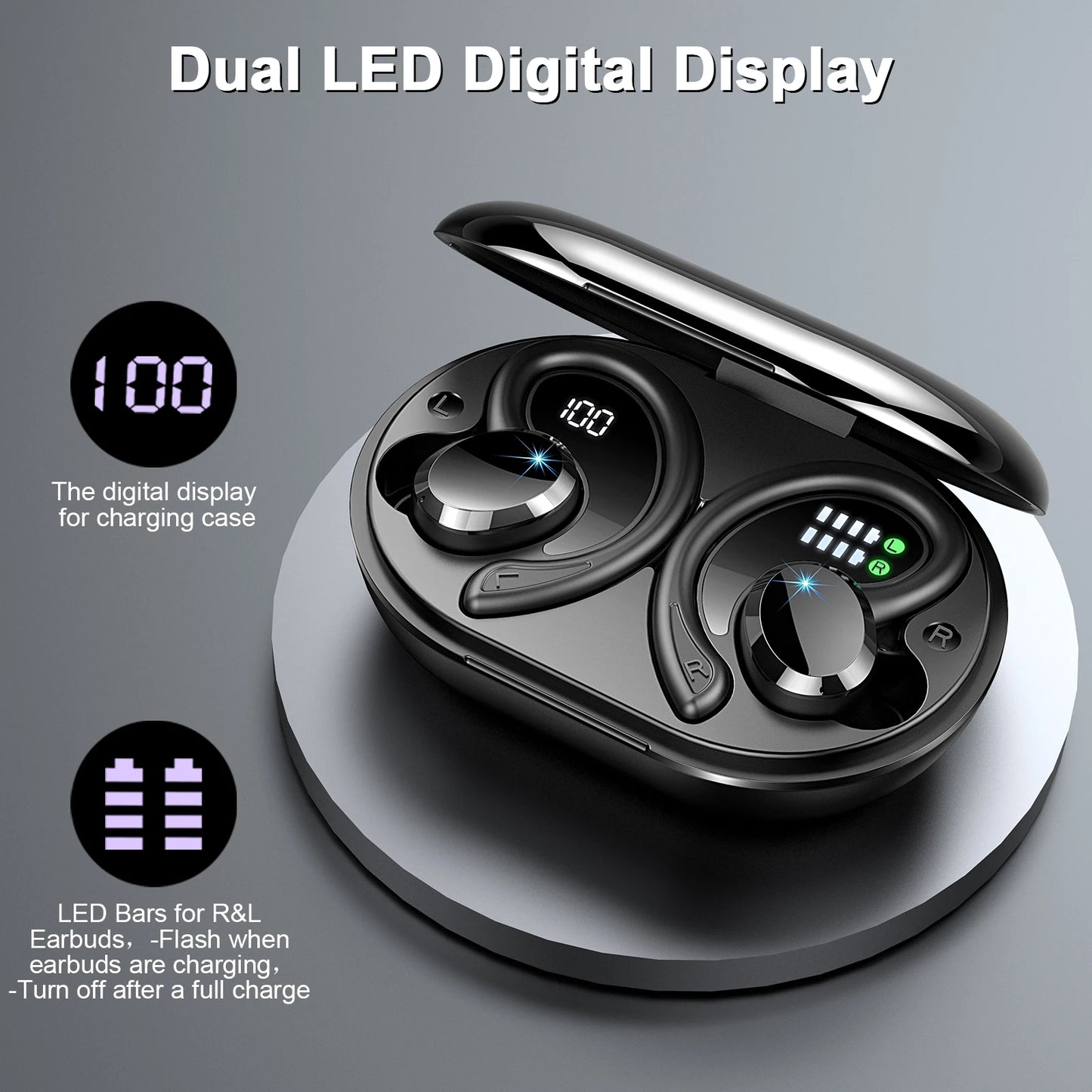 Wireless Bluetooth 5.3 Earbuds – Noise Cancelling, IP7, 40H Playtime