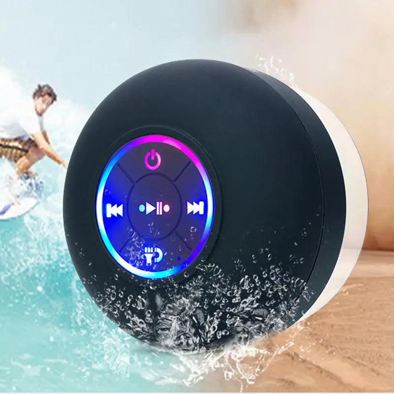 Portable LED Speaker LED Illumination Wireless Shower Speaker Dynamic Lighting Bathroom Audio Outdoor Entertainment Speaker For