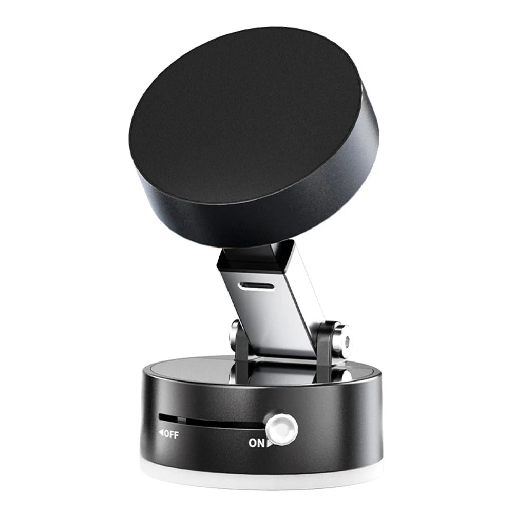 Foldable Magnetic Vacuum Car Phone Holder 360° Adjustable Double Side Suction Cup Car Navigation Bracket for iPhone 16 15 Xiaomi