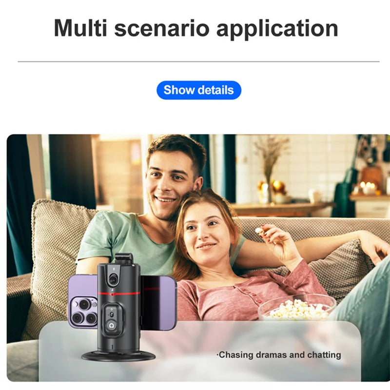 Face Tracking Gimbal tripod 360 Rotation 1.5M selfie stick and Light Stabilizer Selfie Desktop for Tiktok Smartphone