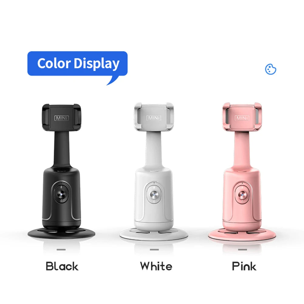 360° AI Smart Tracking Gimbal Stabilizer | Auto Face Recognition & Follow Mode | Handheld Selfie Stick for Smartphones