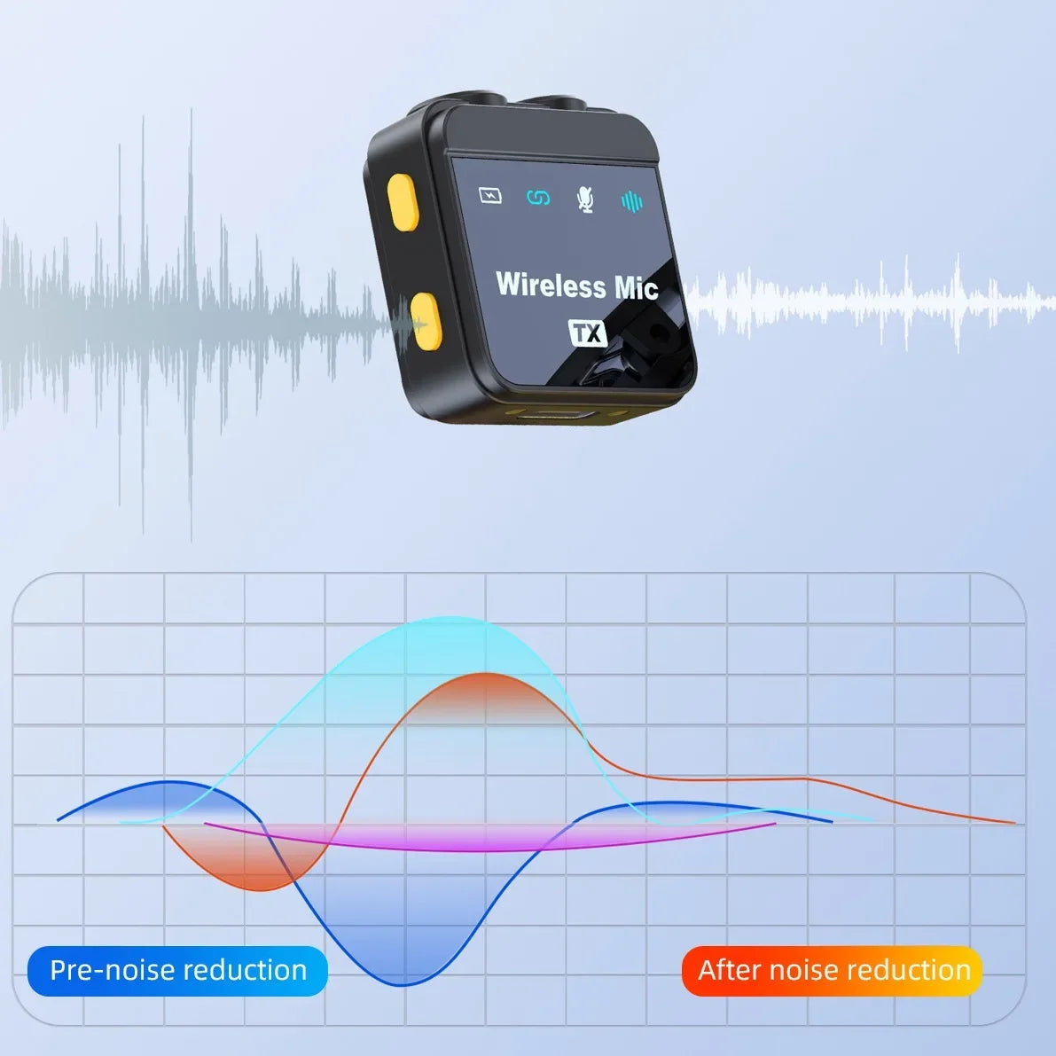 2025 Wireless Lavalier Microphone Noise Reduction Audio Video Recording Microphone For Tiktok Live Broadcast With Charging Box