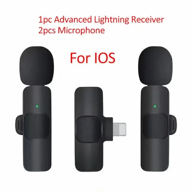 GAMINJA Wireless Lavalier Microphone Portable Audio Video Recording Mini Mic Android Live Broadcast Gaming Phone Mic1