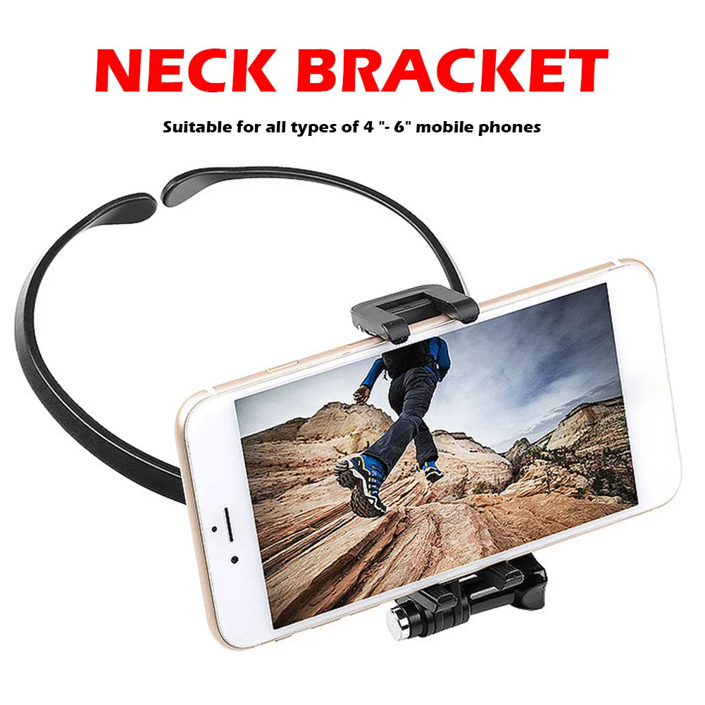 Magnetic Neck Phone Mount – Quick Release Holder for iPhone 12–15 | Vlogging & Live Streaming Accessory