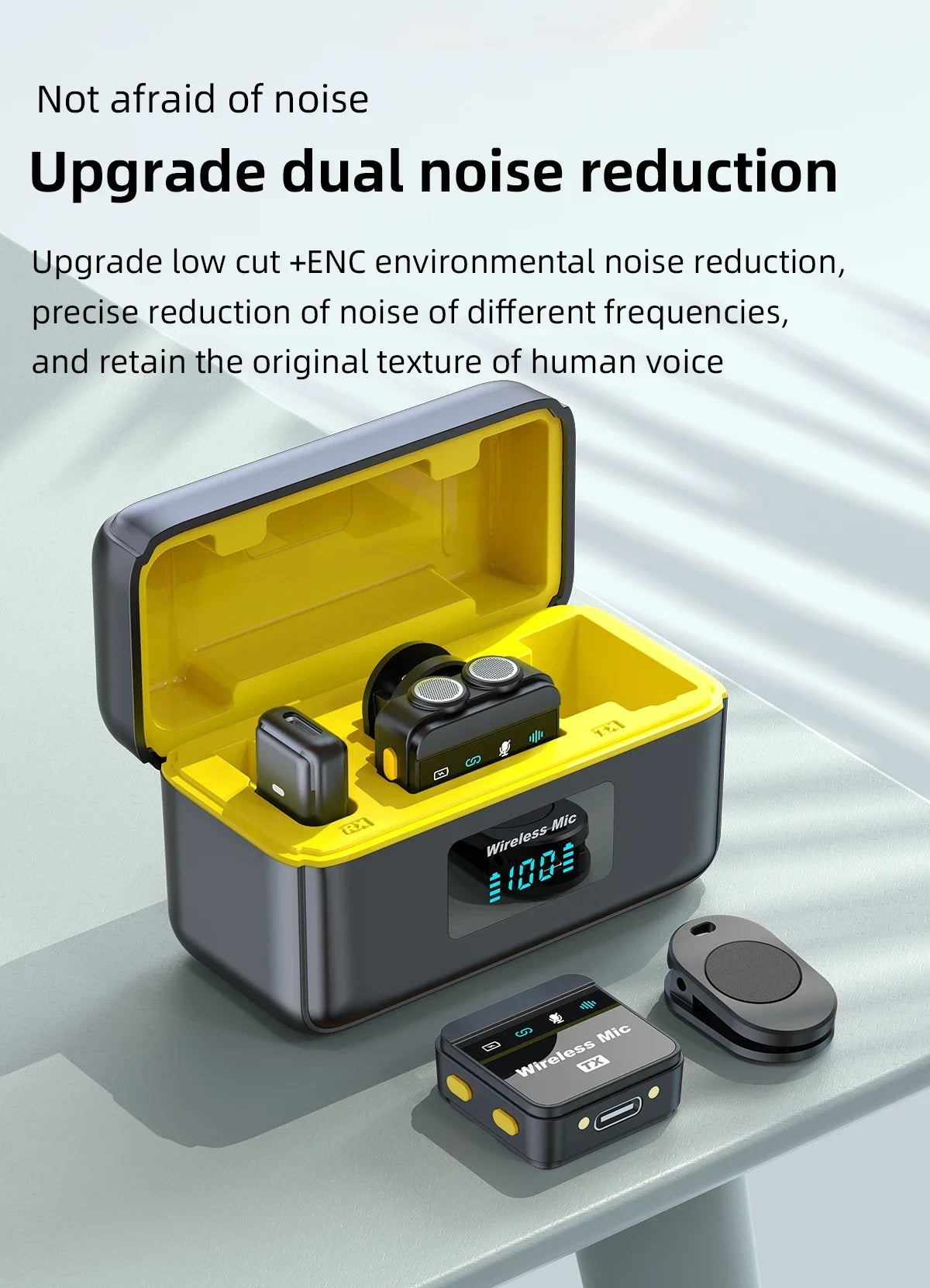 2025 Wireless Lavalier Microphone Noise Reduction Audio Video Recording Microphone For Tiktok Live Broadcast With Charging Box