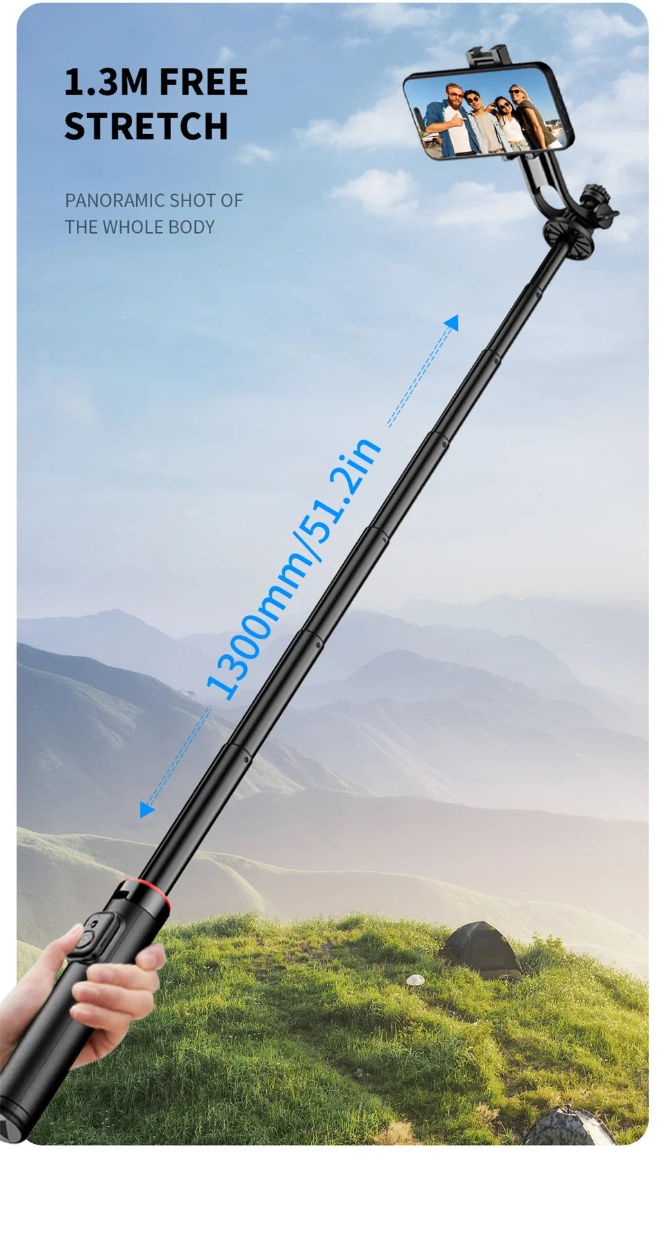 FANGTUOSI 2025 New Magnetic Selfie Stick Tripod with Remote For Cellphone For iPhone 14 13 12 Pro Max For HUAWEI XIAOMI SAMSUNG