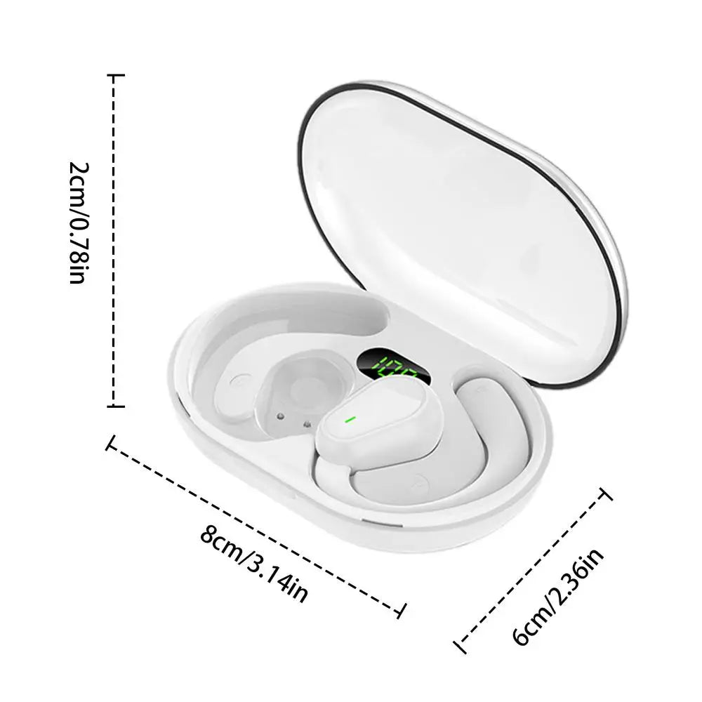 Open-Ear Wireless Headphones – Over-Ear Hooks, LED Display, IPX4 | Sports & Cycling Headset