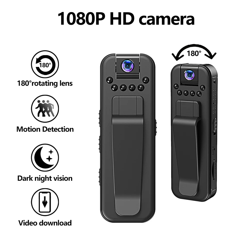 HD 1080P Mini Camera with Motion Detection Infrared Night Vision Perfect for Outdoor Sports and Video Surveillance