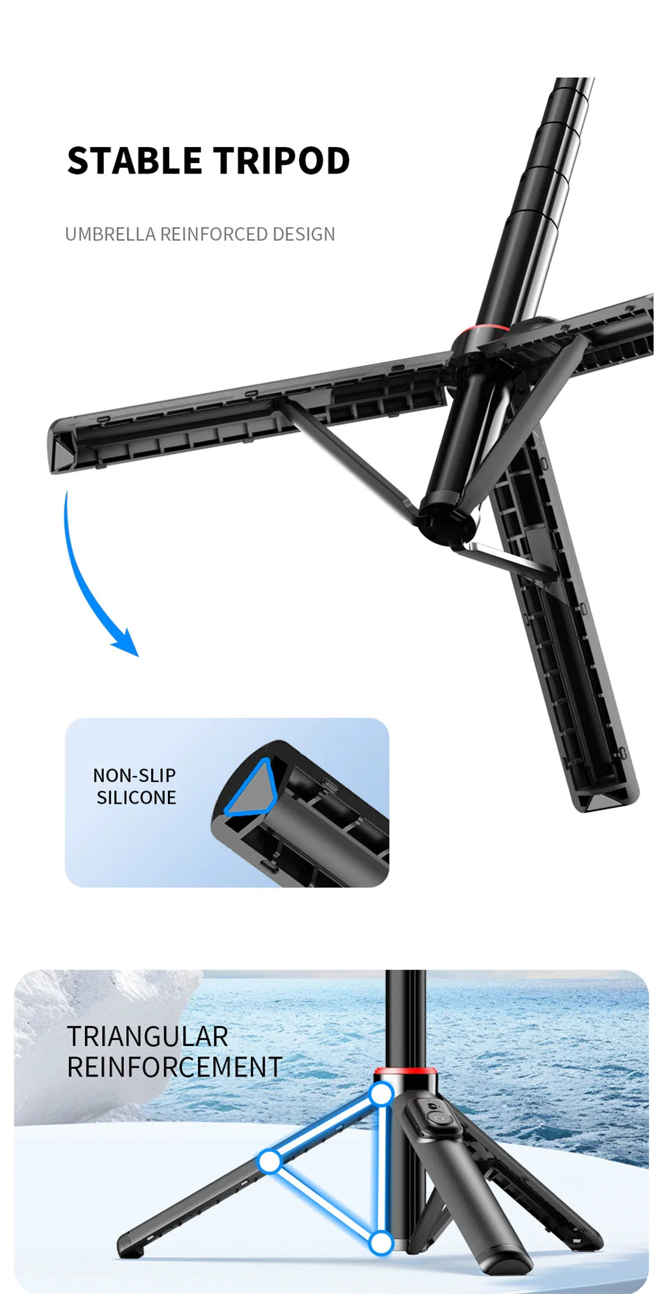 FANGTUOSI 2025 New Magnetic Selfie Stick Tripod with Remote For Cellphone For iPhone 14 13 12 Pro Max For HUAWEI XIAOMI SAMSUNG