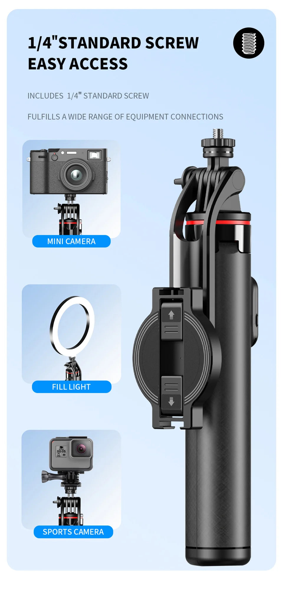 FANGTUOSI 2025 New Magnetic Selfie Stick Tripod with Remote For Cellphone For iPhone 14 13 12 Pro Max For HUAWEI XIAOMI SAMSUNG
