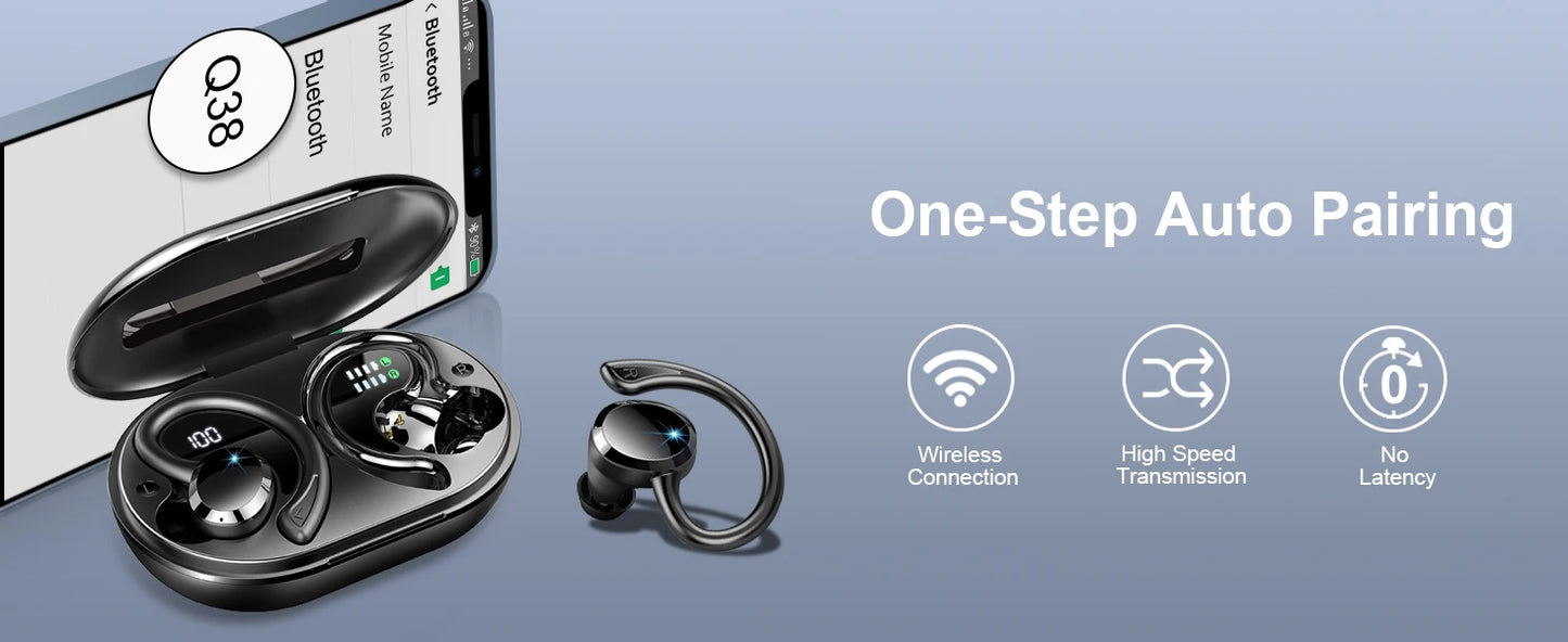 Wireless Bluetooth 5.3 Earbuds – Noise Cancelling, IP7, 40H Playtime