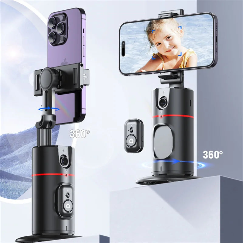 Face Tracking Gimbal tripod 360 Rotation 1.5M selfie stick and Light Stabilizer Selfie Desktop for Tiktok Smartphone