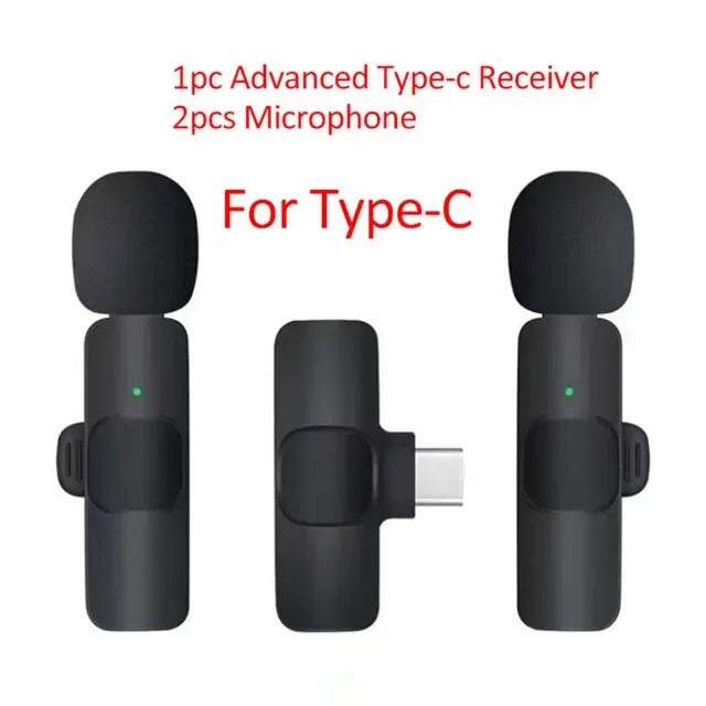 GAMINJA Wireless Lavalier Microphone Portable Audio Video Recording Mini Mic Android Live Broadcast Gaming Phone Mic1