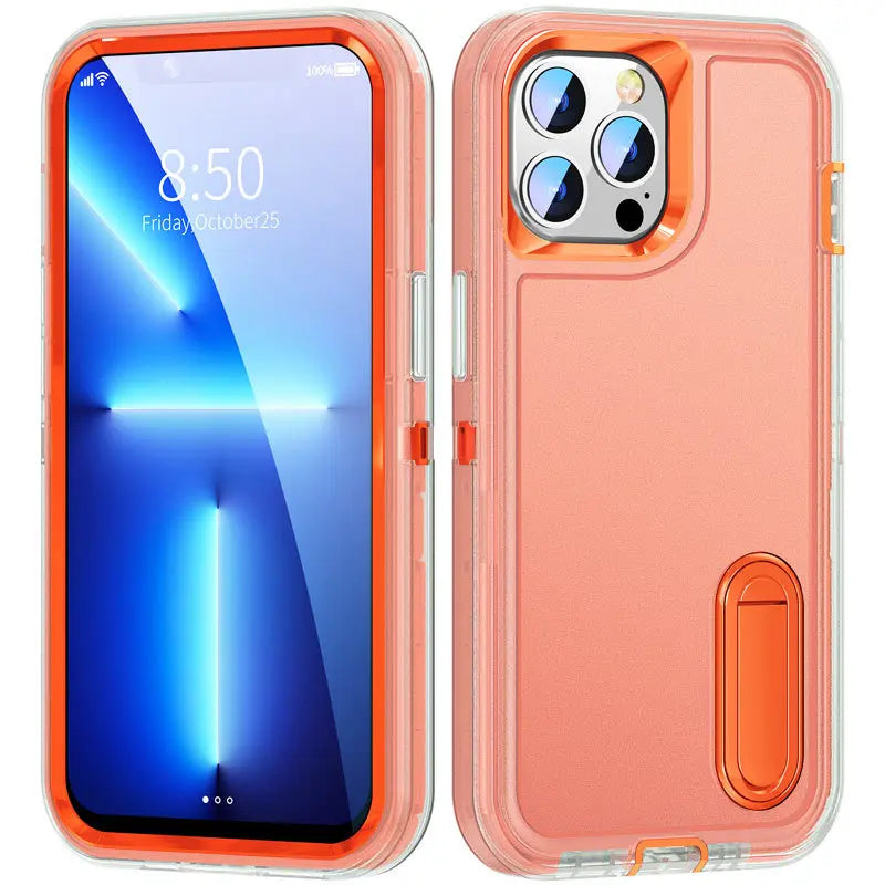 2024 Hybrid Military Grade Defender Protection Case for iPhone 16 15 14 Pro Max 13 12 11 XS XR X 8 7 6 Plus Kickstand Body Cover