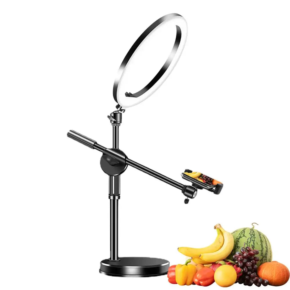 Selfie Ring Light With Stand Articulating Arm With Selfie Ring Light And Phone Holder Articulating Arm Camera Mount LED Video