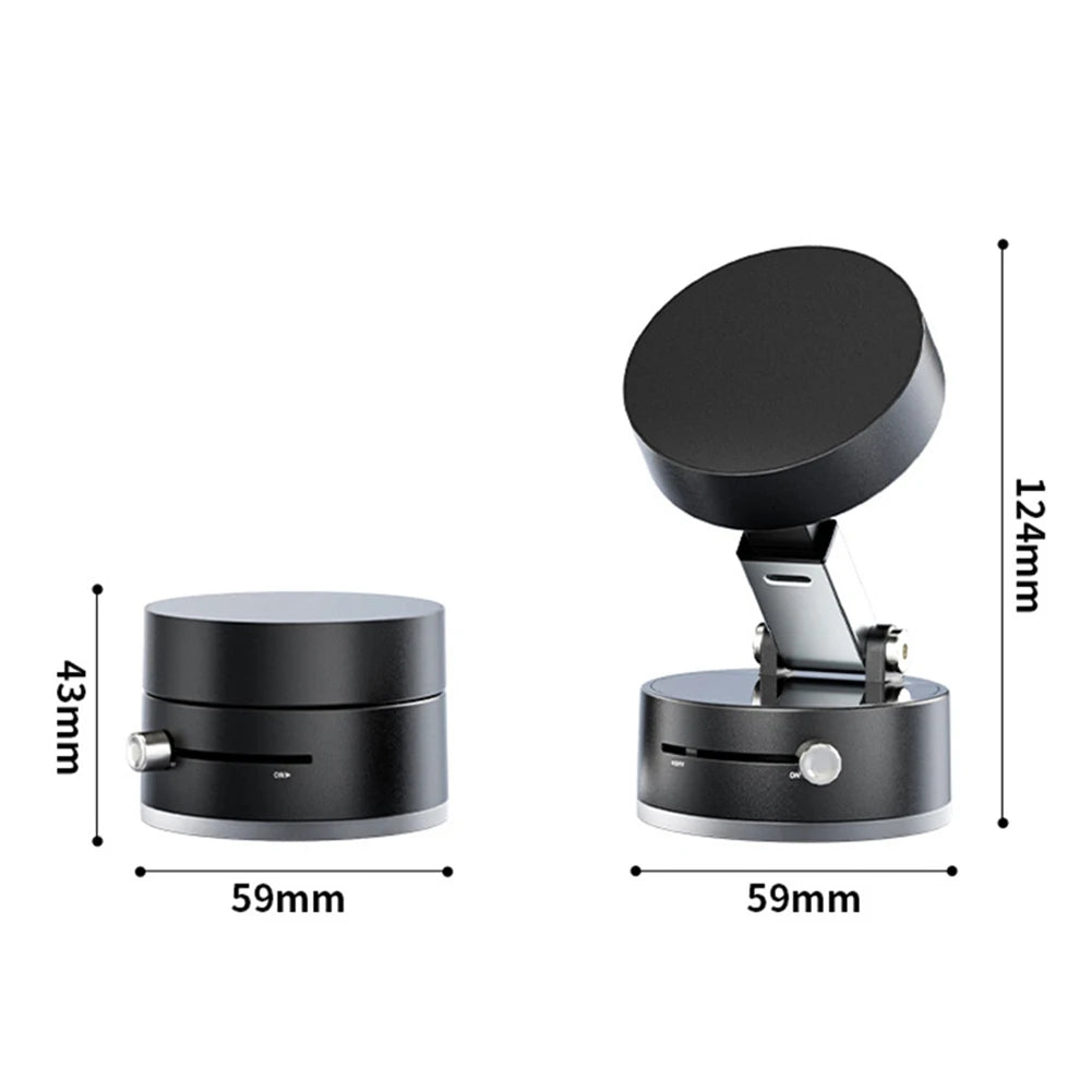 Foldable Magnetic Vacuum Car Phone Holder 360° Adjustable Double Side Suction Cup Car Navigation Bracket for iPhone 16 15 Xiaomi