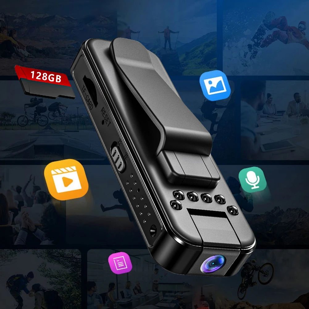 HD 1080P Mini Camera with Motion Detection Infrared Night Vision Perfect for Outdoor Sports and Video Surveillance