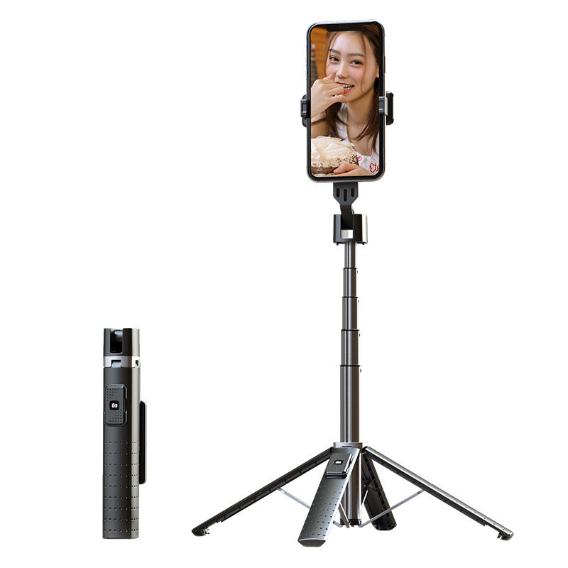 Upgraded Foldable Bluetooth Selfie Stick Extended Wireless Bluetooth Quadrupod with Double Fill Light Stick phone holder