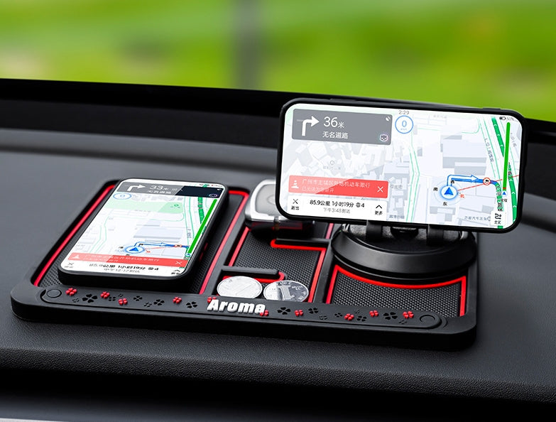 4-in-1 Car Anti-Slip Phone Holder with Parking Plate