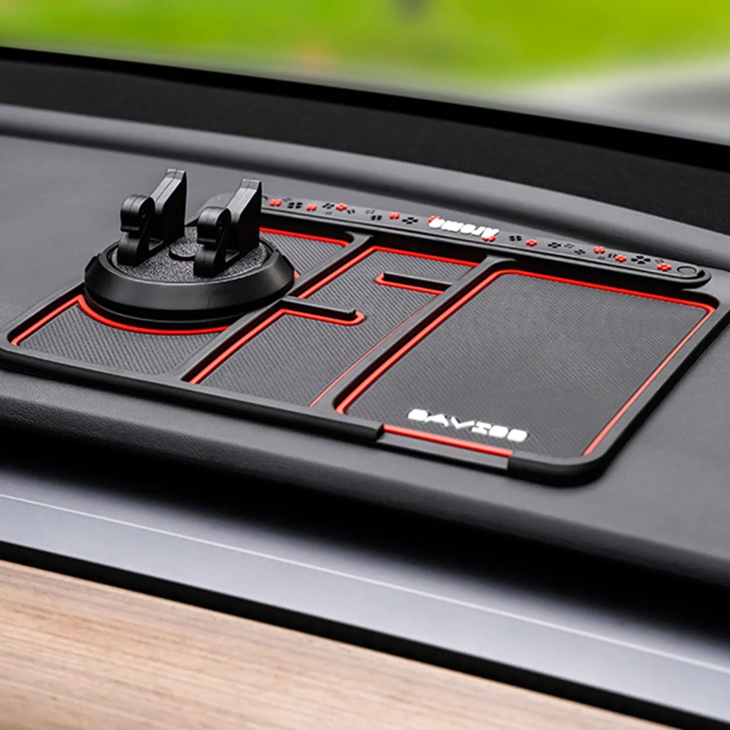 4-in-1 Car Anti-Slip Phone Holder with Parking Plate