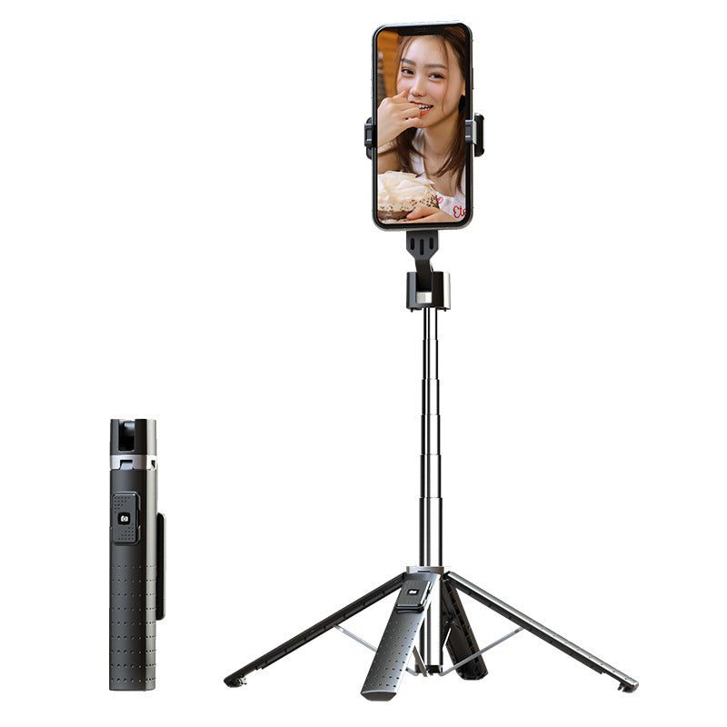 Upgraded Foldable Bluetooth Selfie Stick Extended Wireless Bluetooth Quadrupod with Double Fill Light Stick phone holder