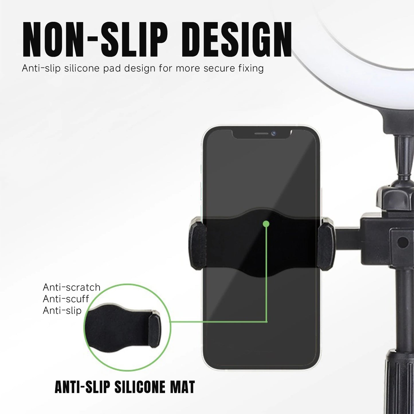 LED Selfie Ring Lighting Photographic double mobile phone stand Live TK platform multi-function photo with lighting stand