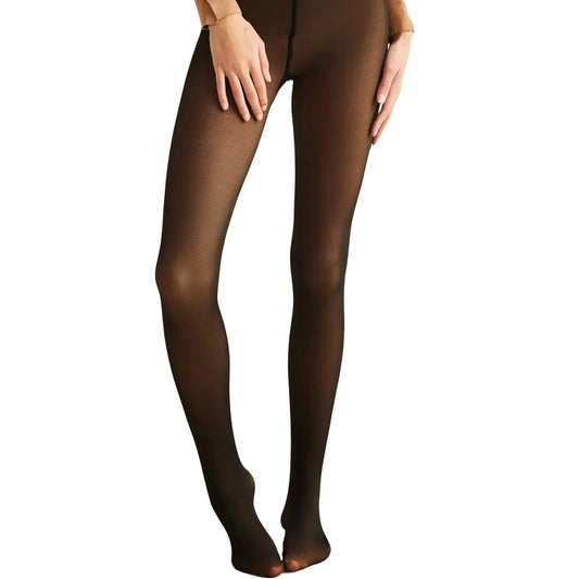 Fleece-Lined Thermal Tights for Women