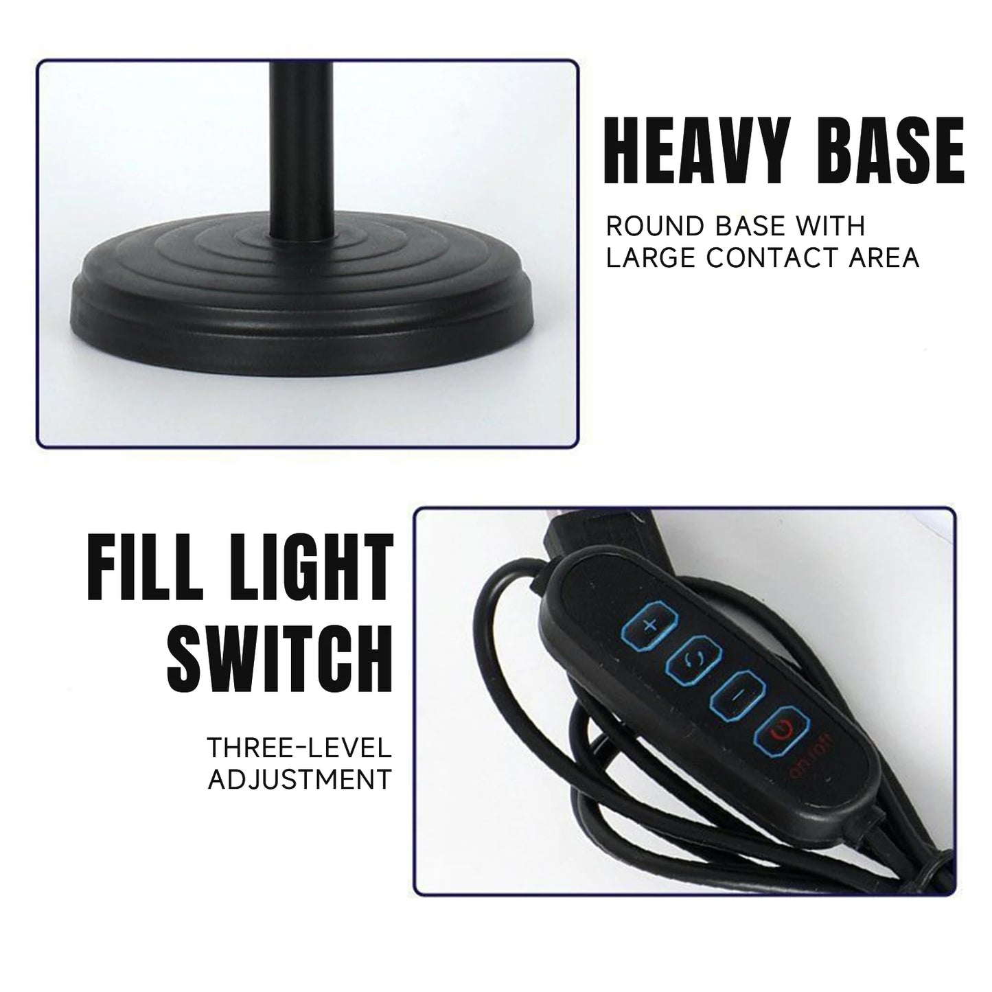 LED Selfie Ring Lighting Photographic double mobile phone stand Live TK platform multi-function photo with lighting stand