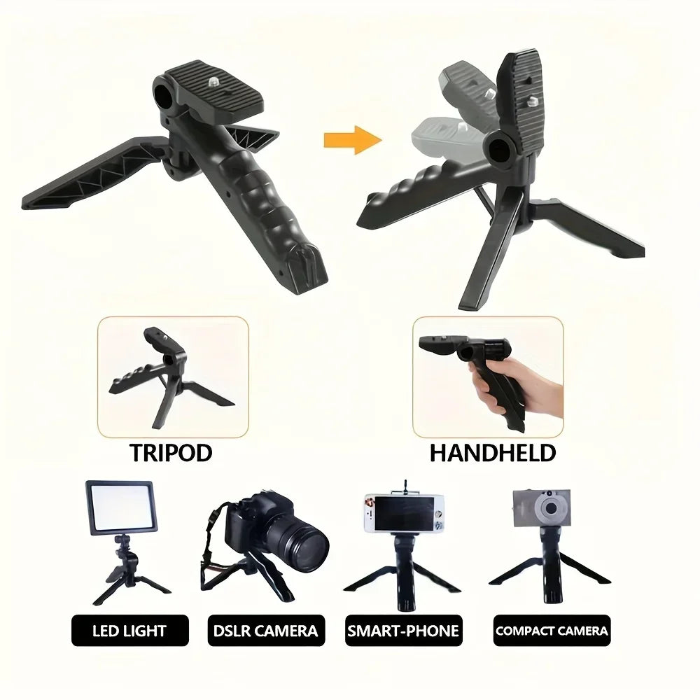 Smartphone Vlogging Kit LED Fill Light Tripod Stand Mini Microphone Set for TikTok Live Stream YouTube Video Recording