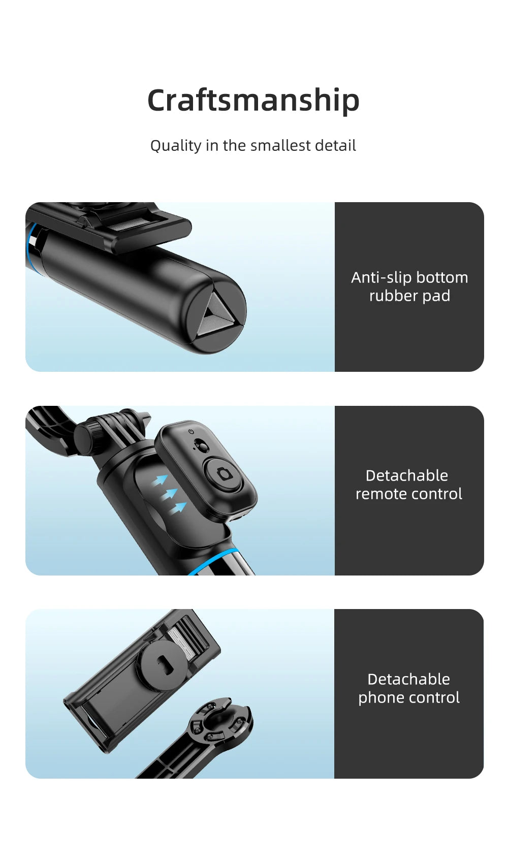 Adjustable Selfie Stick Tripod with LED Fill Light