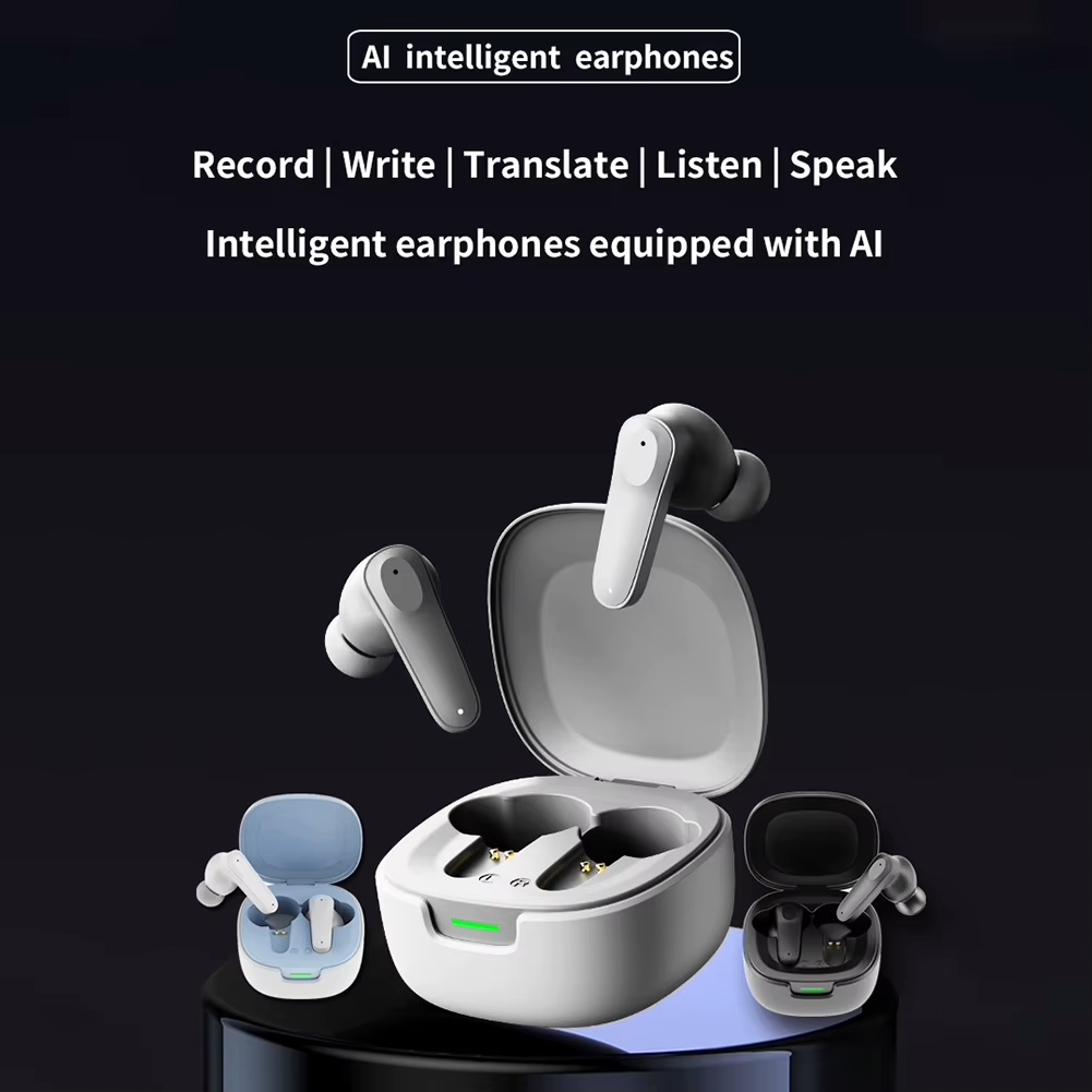 Intelligent Translator Earbuds Real Time AI Translator Earbuds Bluetooth 5.4 Languages Translation Headphones Wireless Earphones