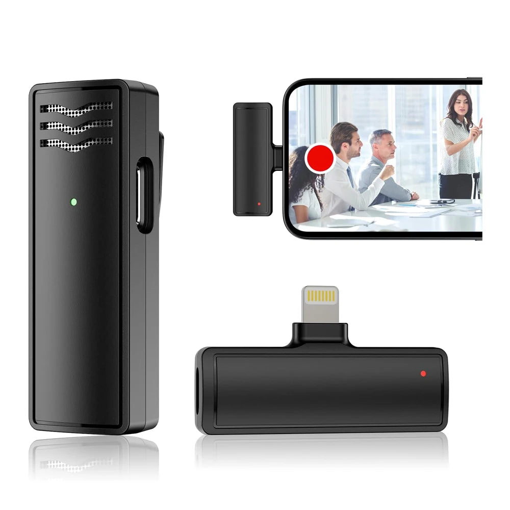Wireless Lavalier Microphone for iPhone Live Streaming