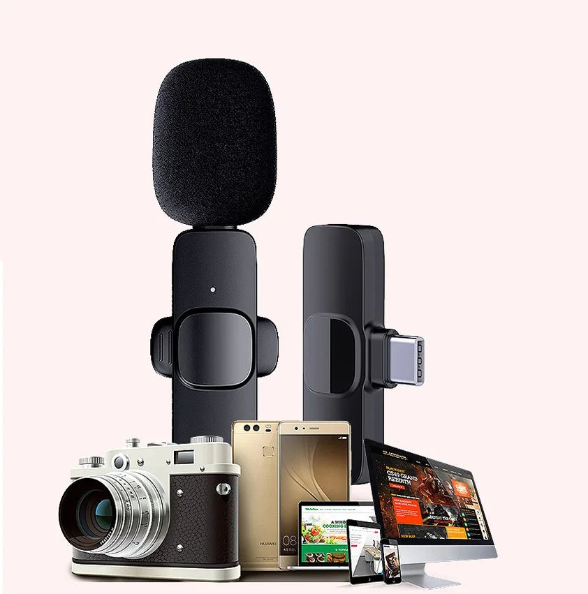 Wireless Lavalier Microphone for iPhone & Android