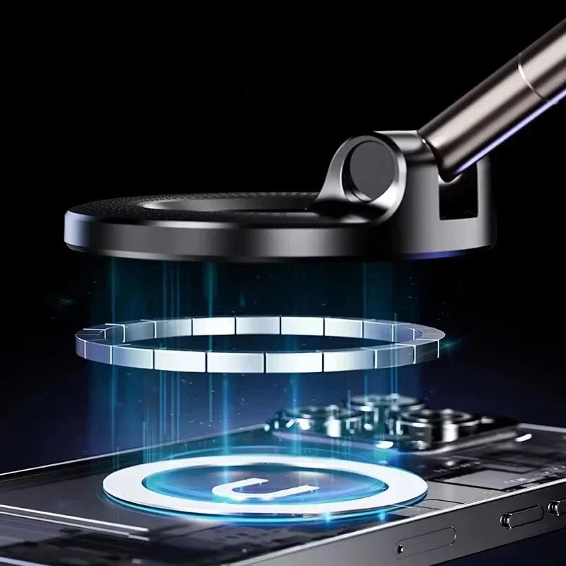 Magnetic Phone Holder 360° Rotatable  Phone Holder |  Foldable Design, Vacuum Suction Cup | Perfect for Car Dashboard