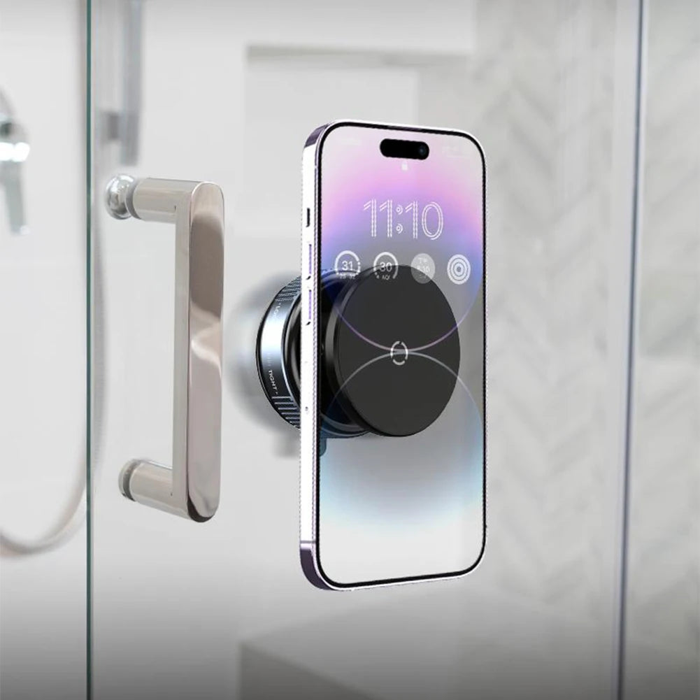 Magnetic Vacuum Car Phone Holder | 360° Rotating Suction Cup Mount | Strong Grip for iPhone & More