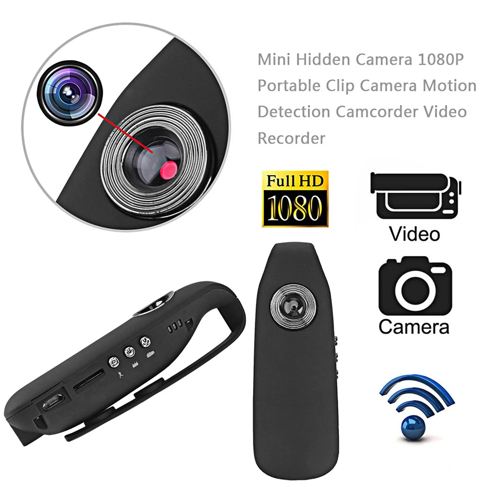 HD Mini Body Camera with Motion Detection | Cycling Video Recorder | Portable Law Enforcement Cam | High-Speed Pocket Body Cam