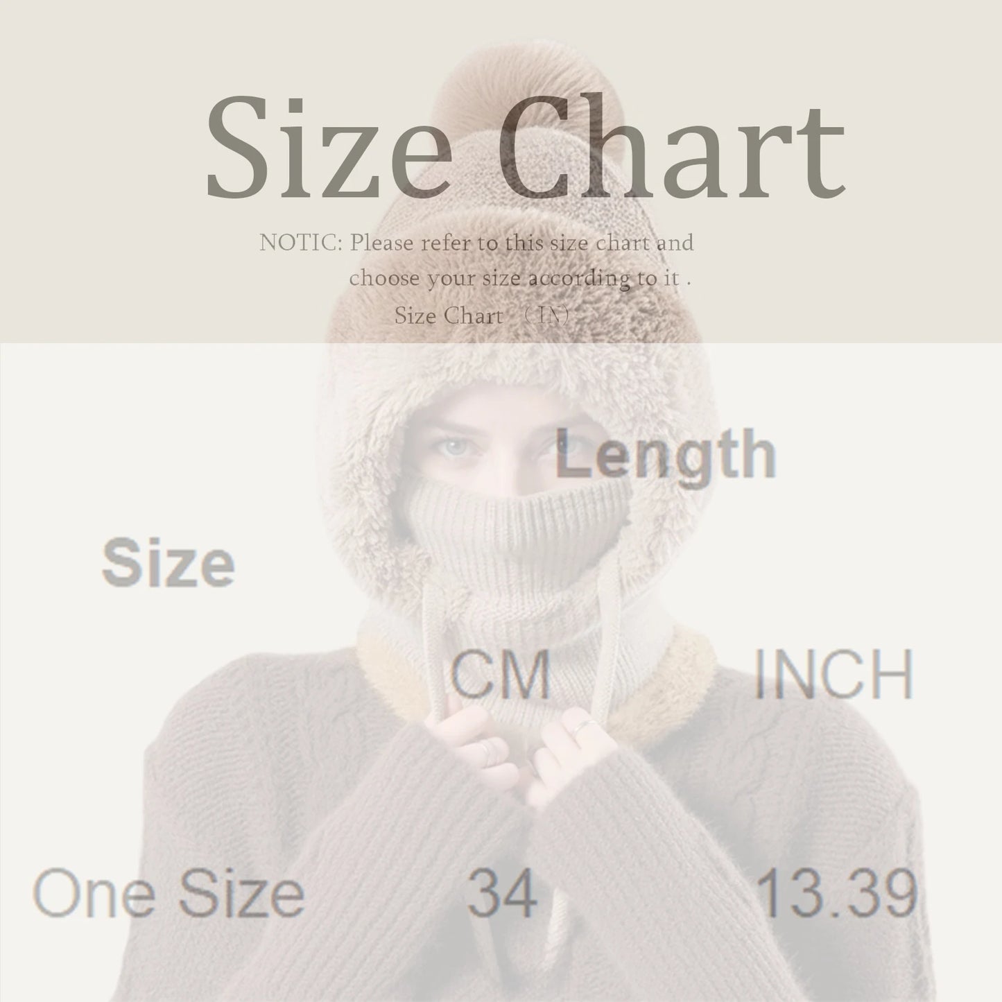 Women’s Knit Hat Scarf with Plush Insulation
