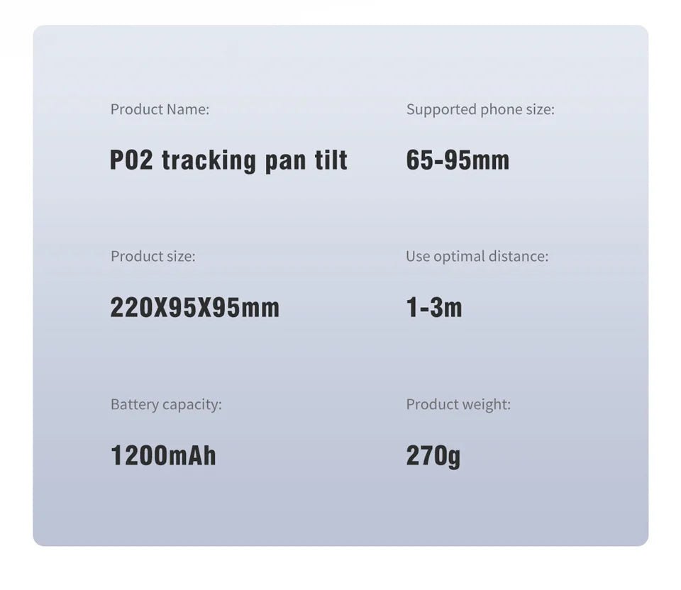 Face Tracking Gimbal tripod 360 Rotation 1.5M selfie stick and Light Stabilizer Selfie Desktop for Tiktok Smartphone