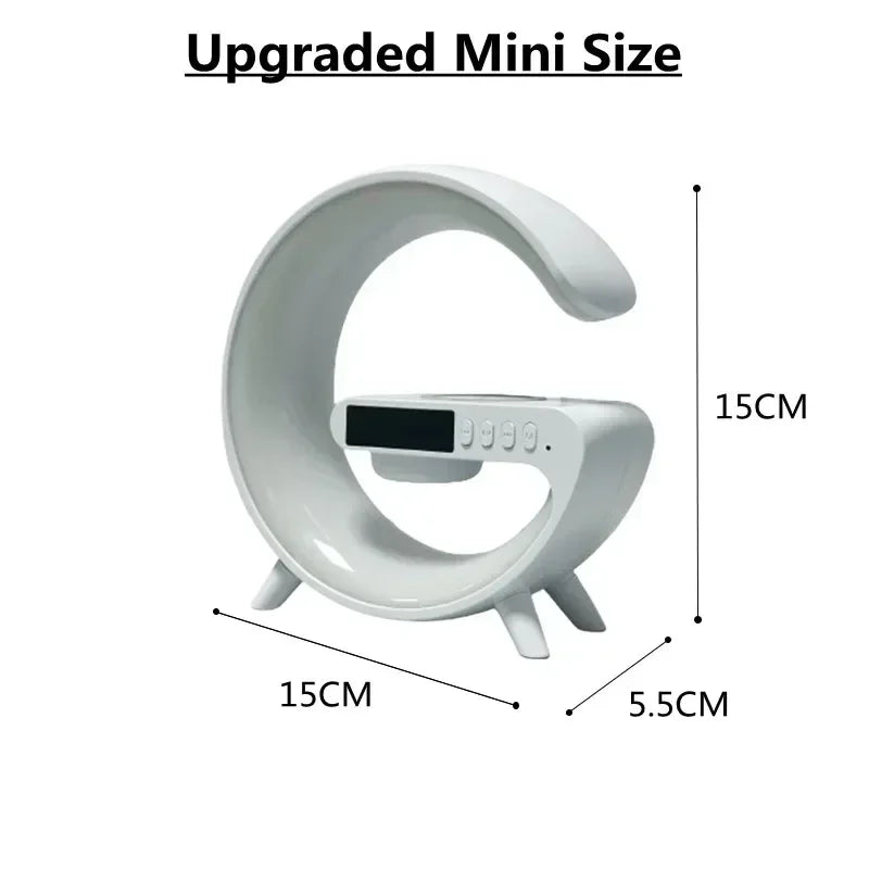 Wireless Charging Alarm Clock with Bluetooth Speaker & RGB Light