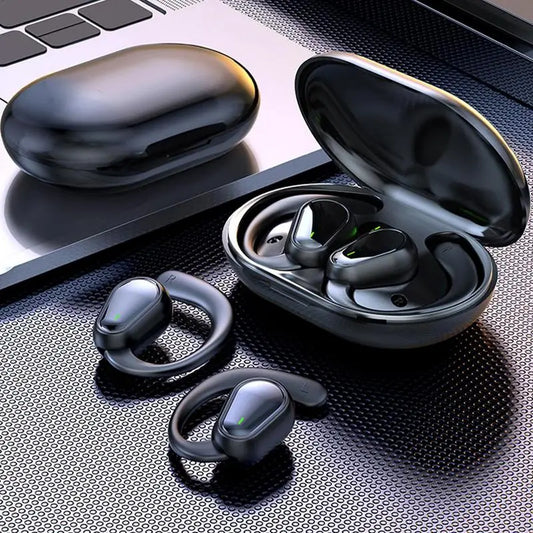 Open-Ear Wireless Headphones – Over-Ear Hooks, LED Display, IPX4 | Sports & Cycling Headset